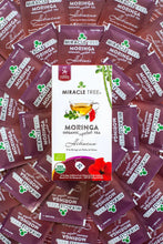 Load image into Gallery viewer, Organic Moringa Tea — Hibiscus, Caffeine-Free Herbal Tea, 25 Tea Bags