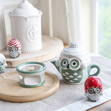 Load image into Gallery viewer, Ceramic Teapot Cartoon Coffee Pot with Base - Eucalyptus And Sage | Tea, Coffee, Mug, and Cup products for men and women of all ages